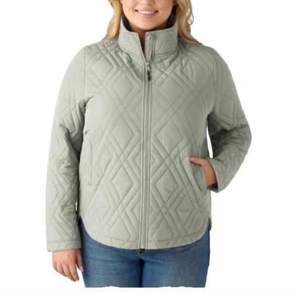 Voyager Light Green Women's Quilted Lightweight Zip-Up Jacket XXL - Picture 1 of 8